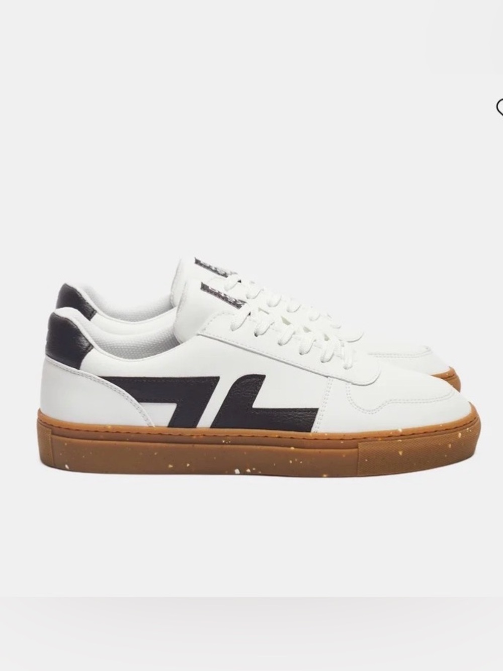 Ultimate Eco Friendly White Sneakers with Cappuccino Accent and Gum Sole